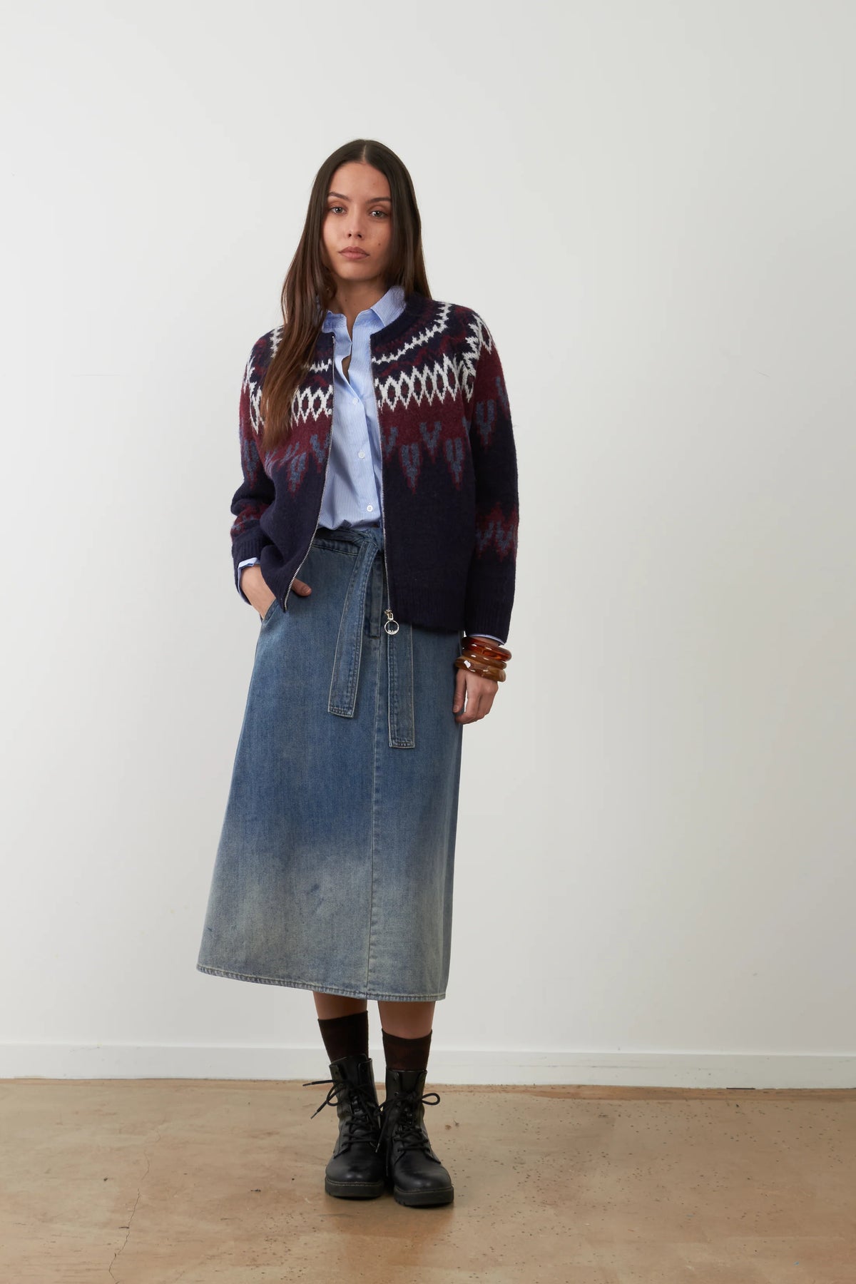Cardigan con zip