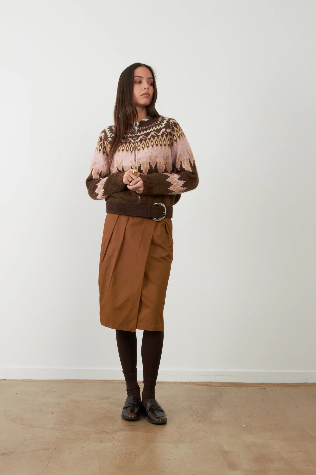 Cardigan con zip