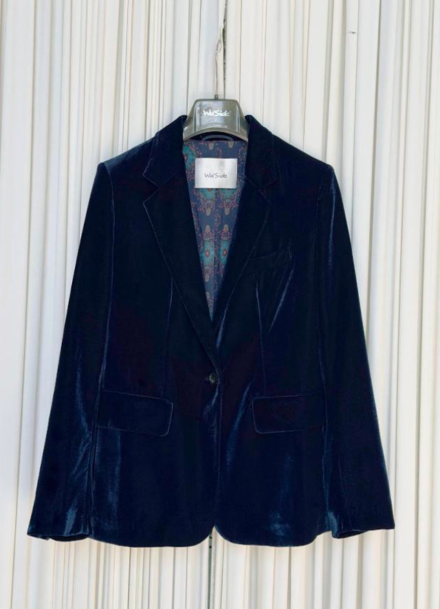Blazer monopetto velluto