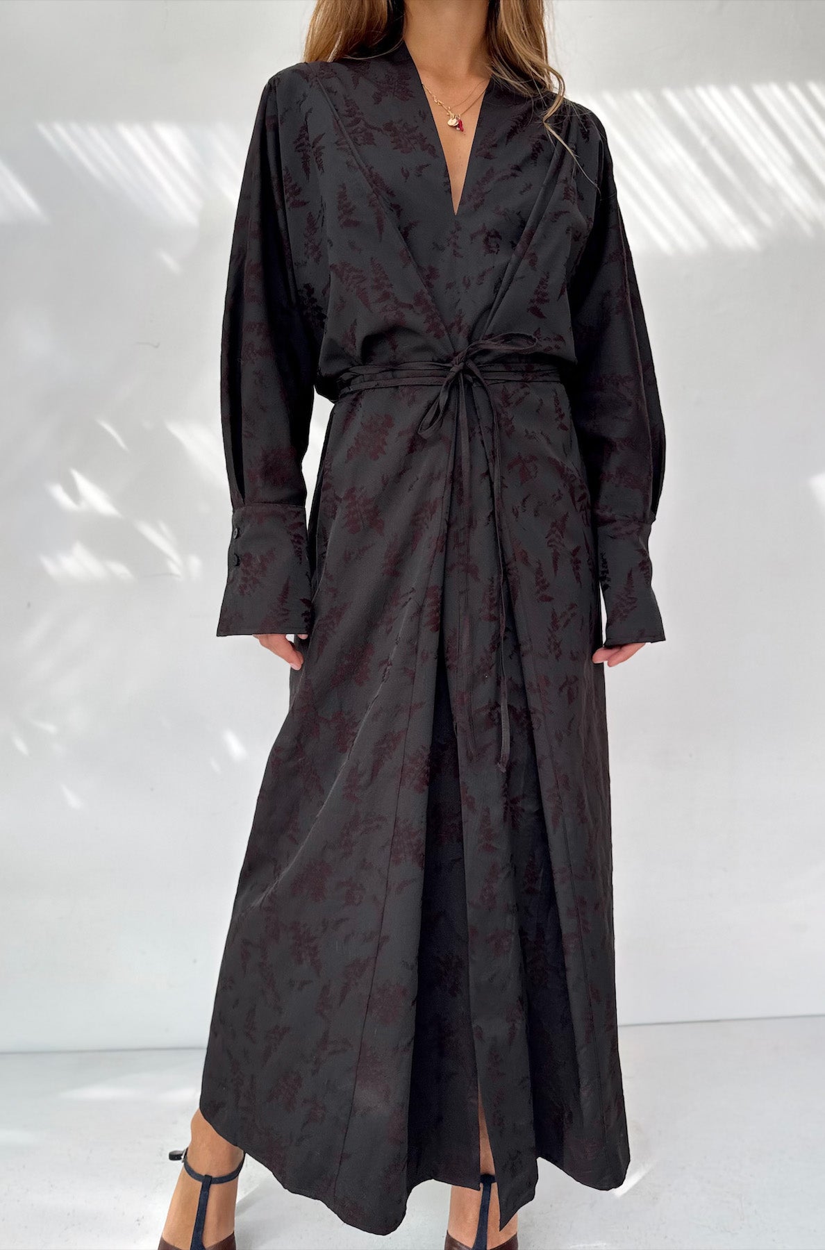 Abito Kimono Jacquard Botanico