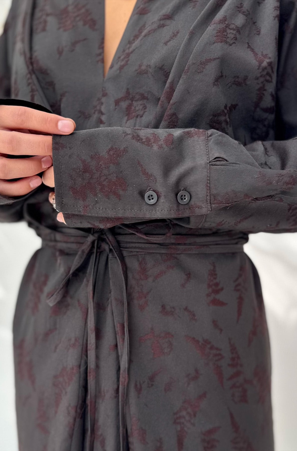 Abito Kimono Jacquard Botanico