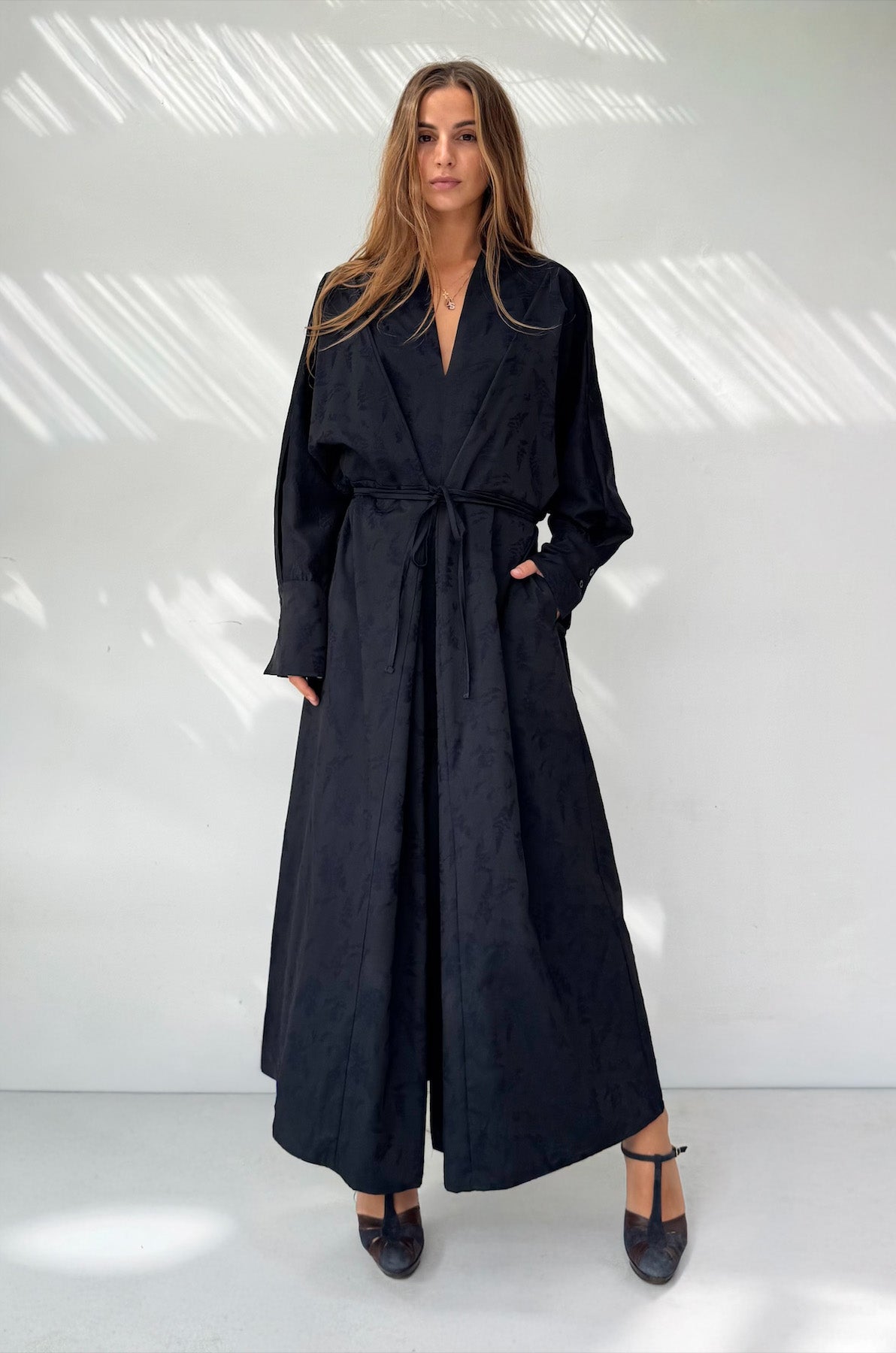 Abito Kimono Jacquard Botanico