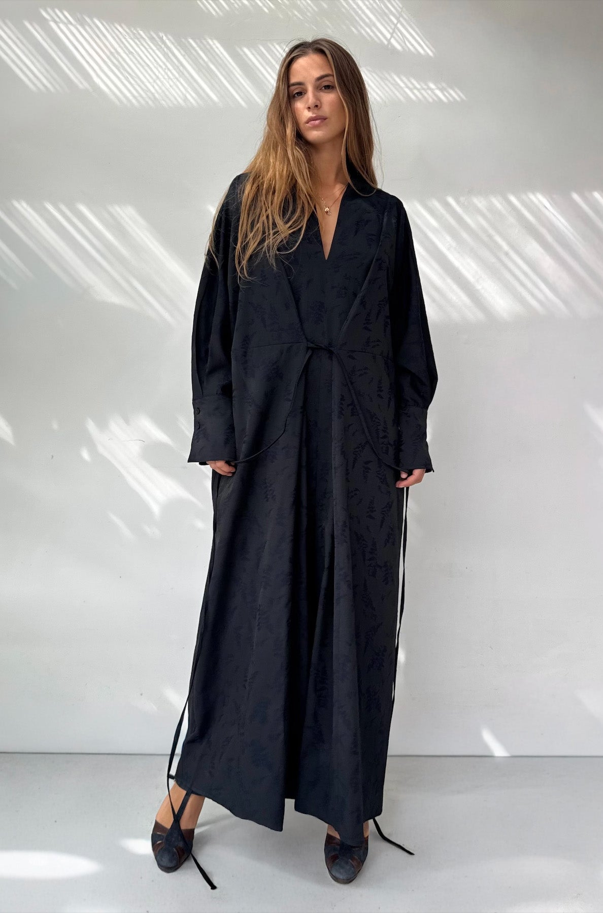 Abito Kimono Jacquard Botanico