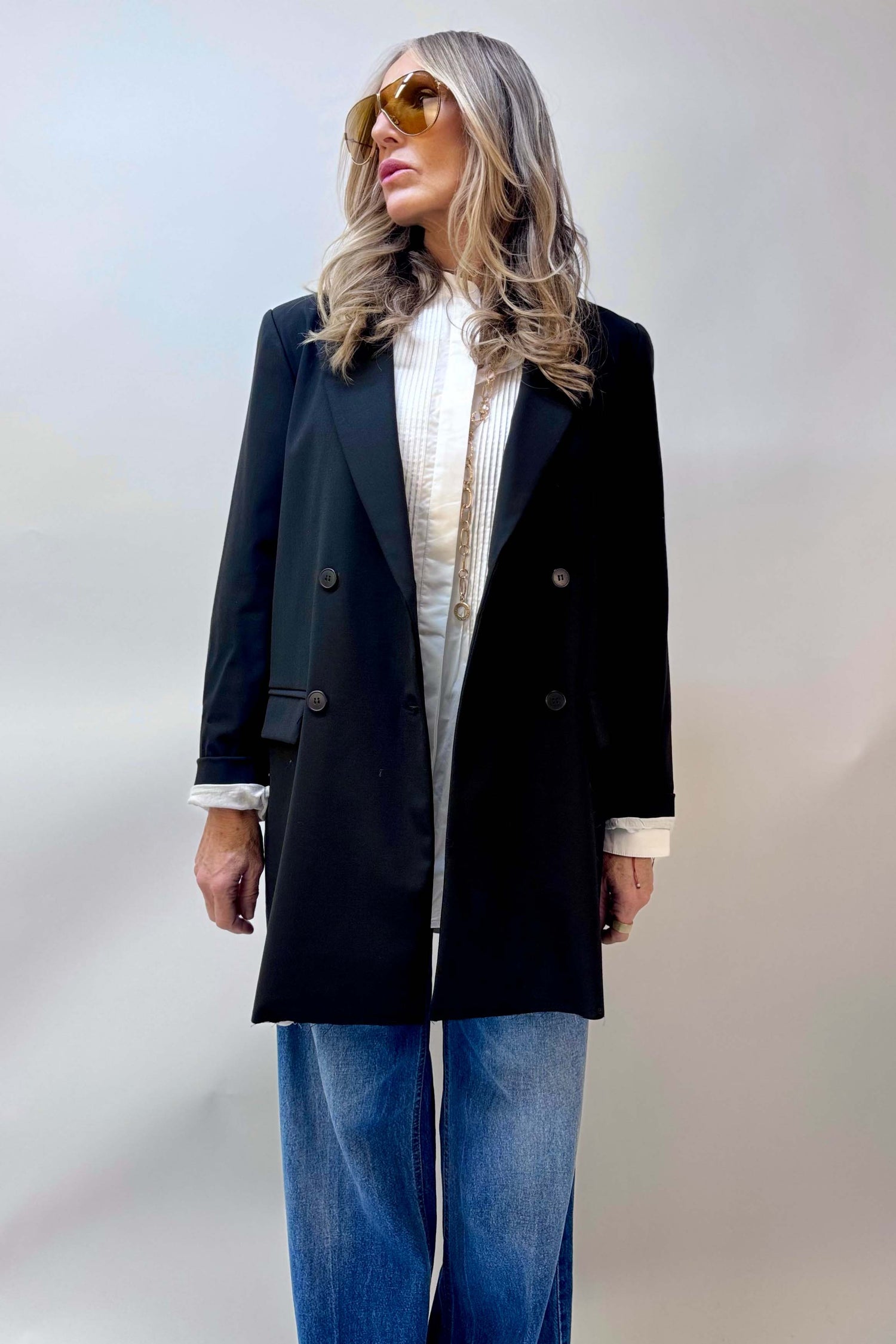 Blazer Nero Doppiopetto