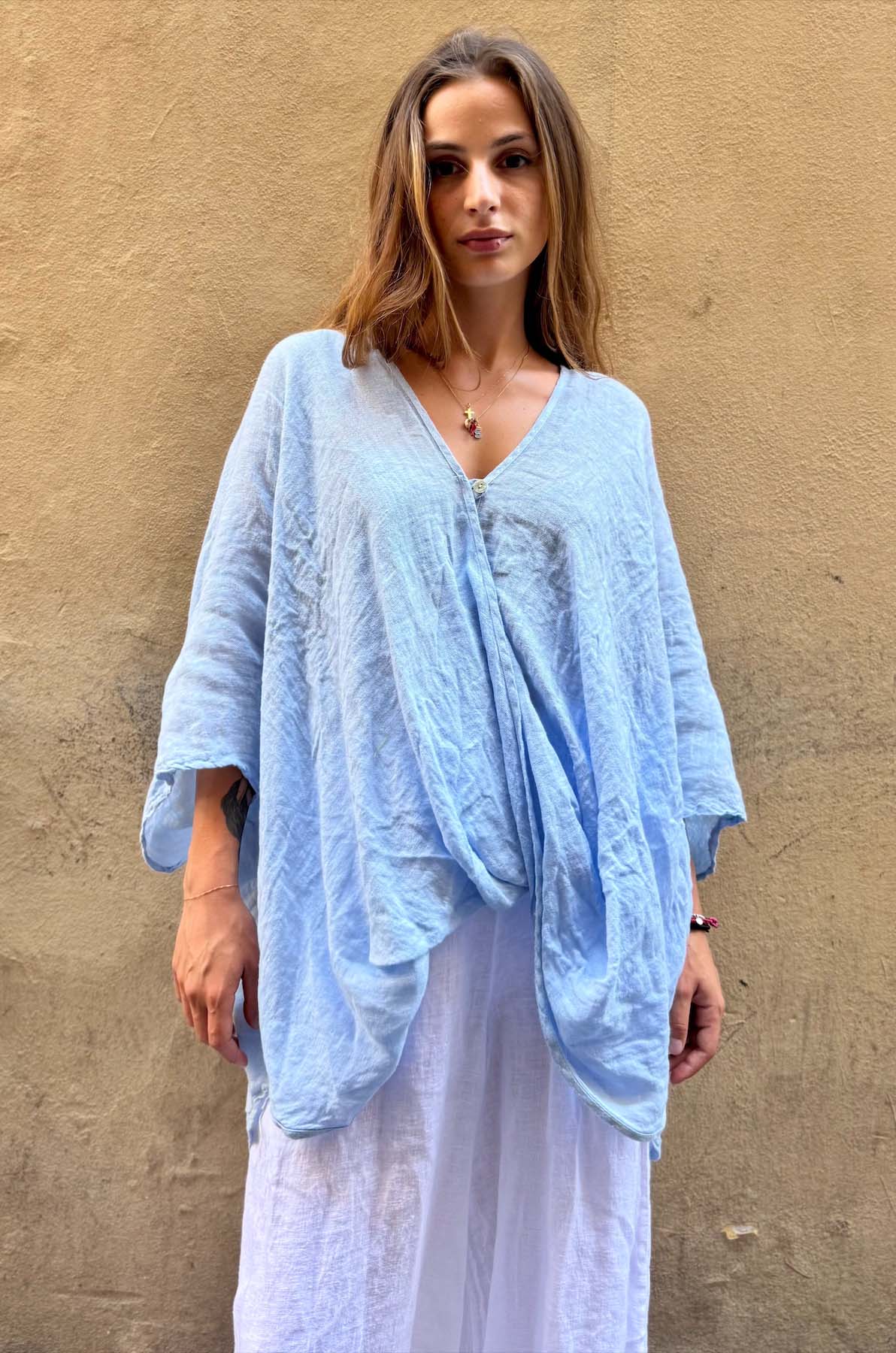 Camicia Lino Kimono