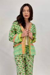 Giacca Kimono Fantasia Geometrica