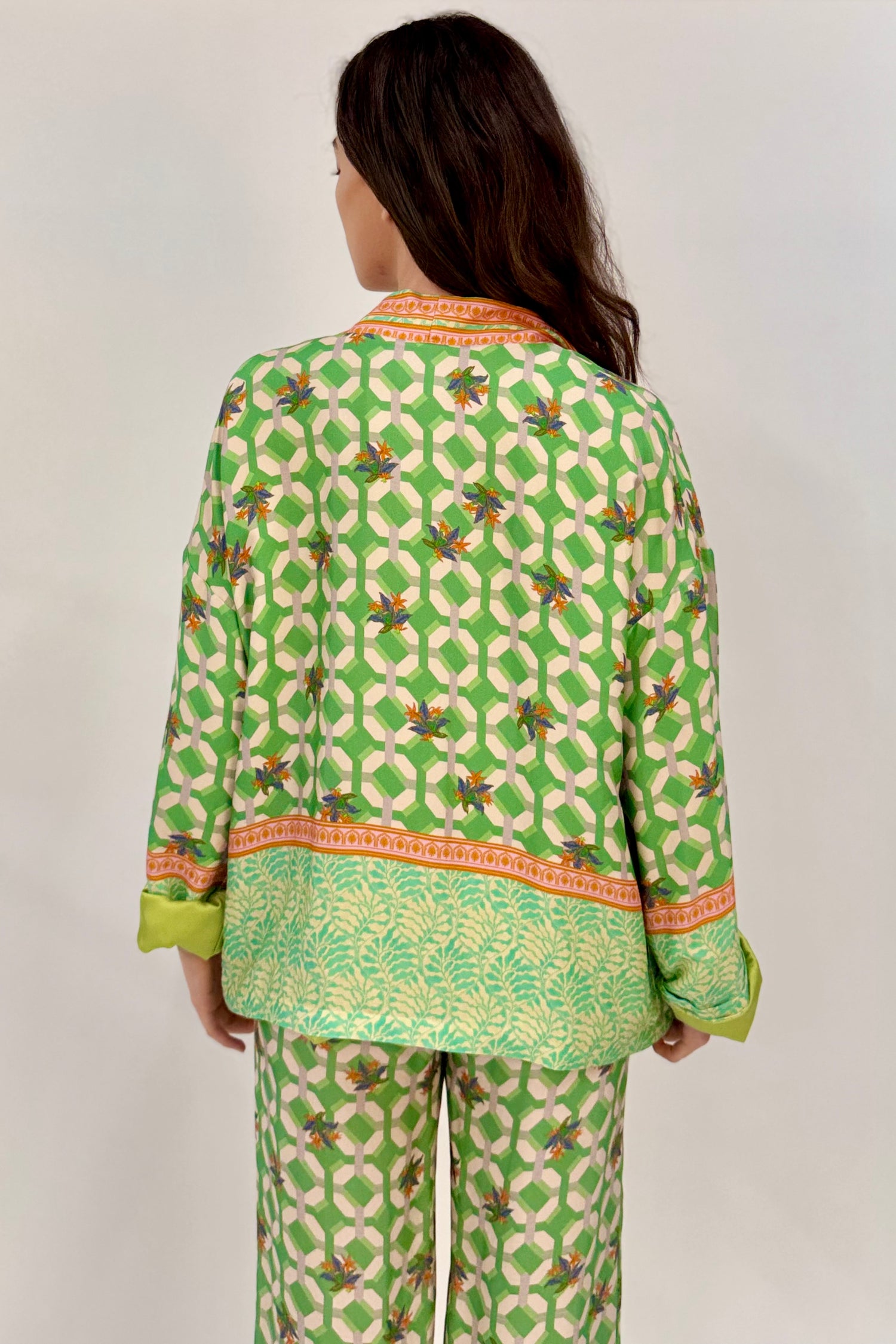 Giacca Kimono Fantasia Geometrica