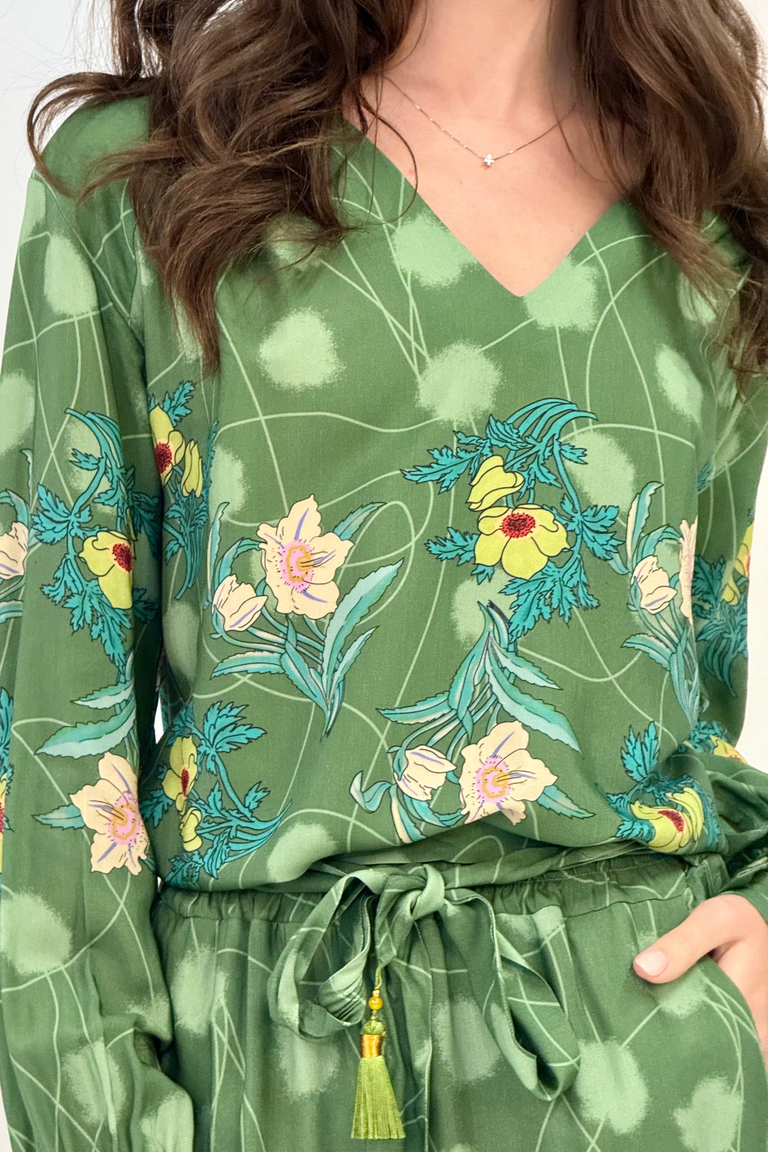 Camicia Viscosa Fantasia Floreale