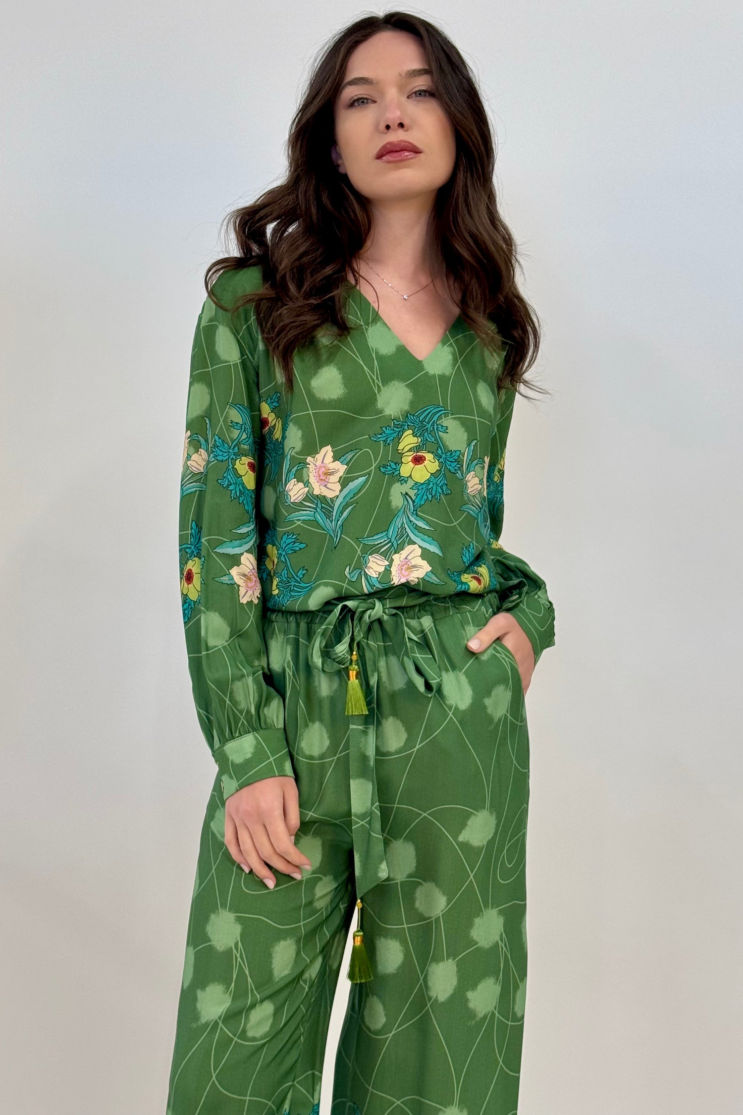 Camicia Viscosa Fantasia Floreale
