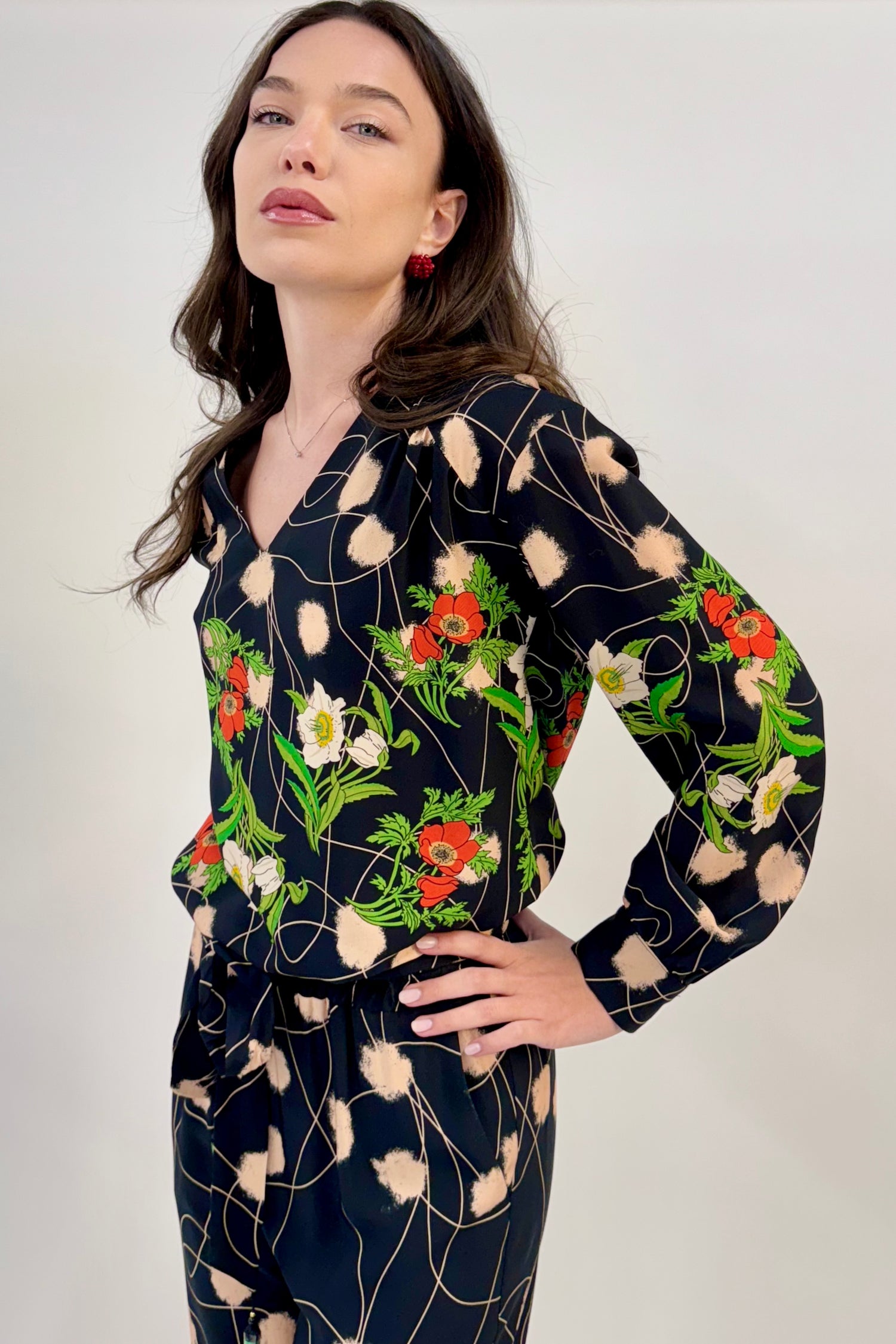 Camicia Viscosa Fantasia Floreale