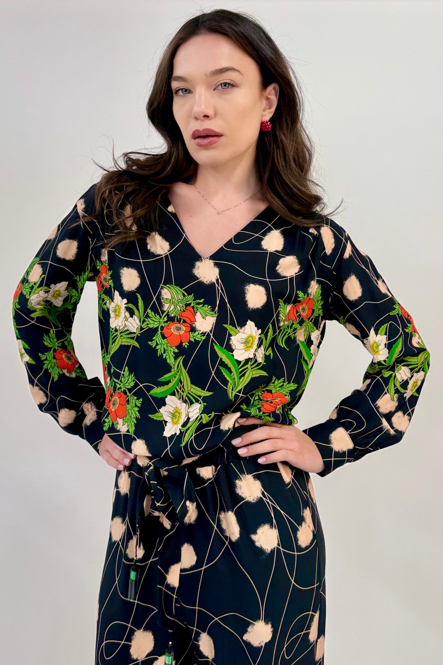 Camicia Viscosa Fantasia Floreale