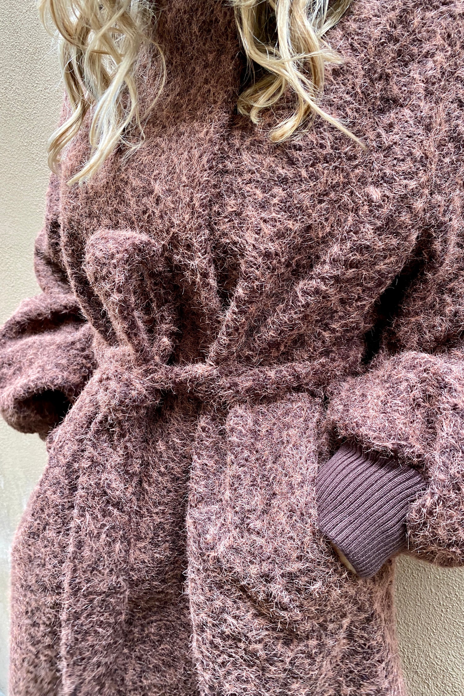 Cappotto Bouclé con Polsini