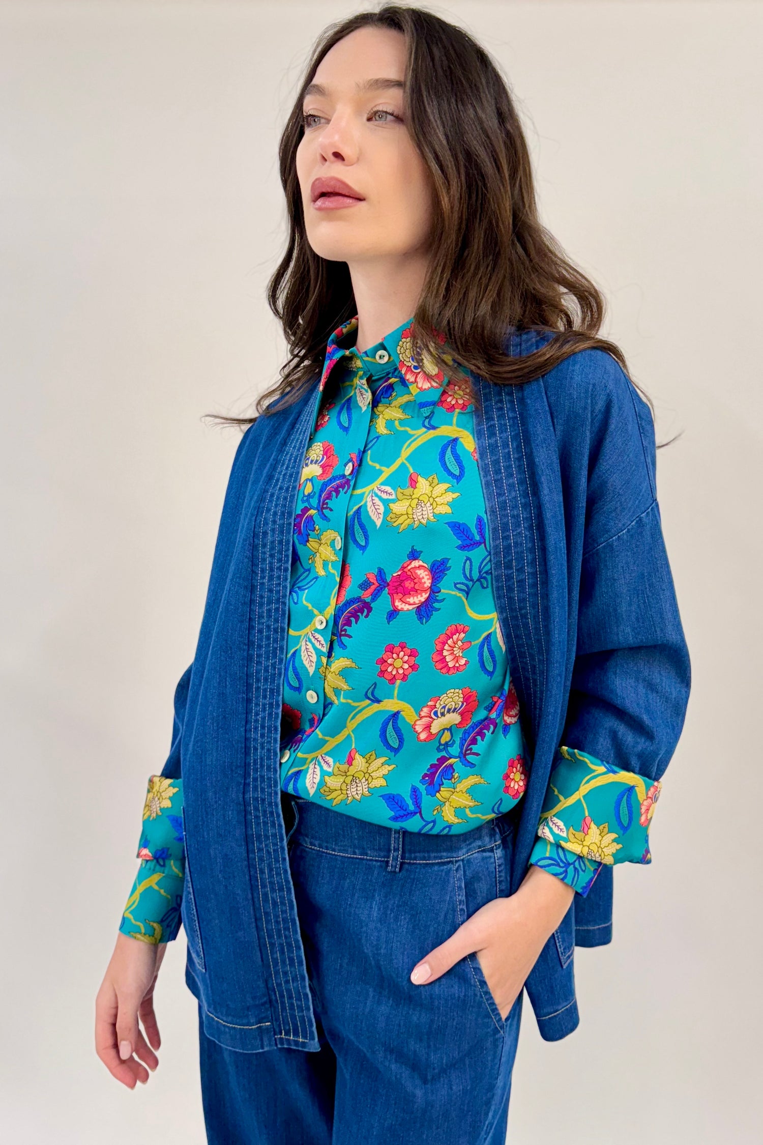 Giacca Kimono Denim