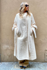 Cappotto Bouclé con Polsini
