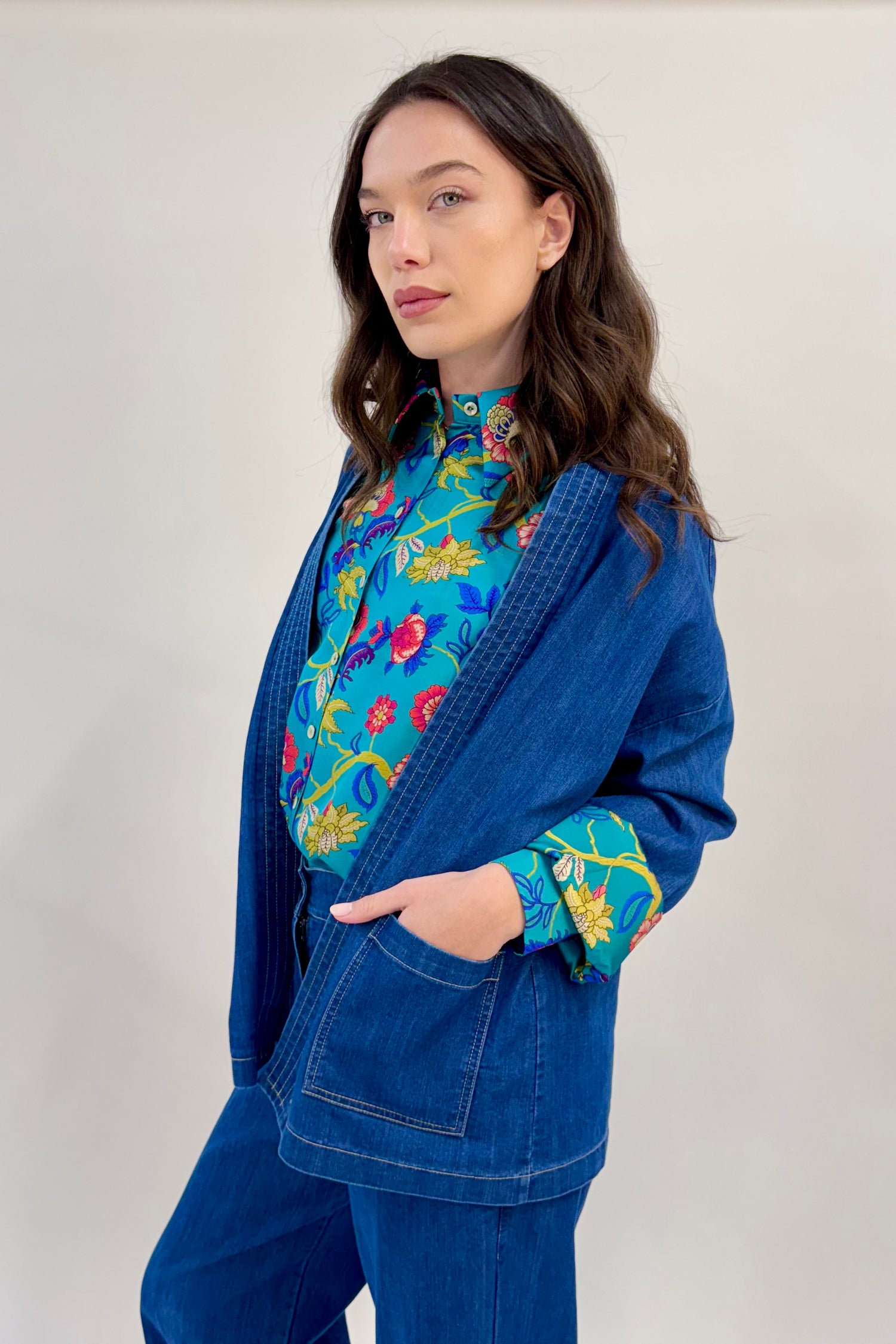 Giacca Kimono Denim