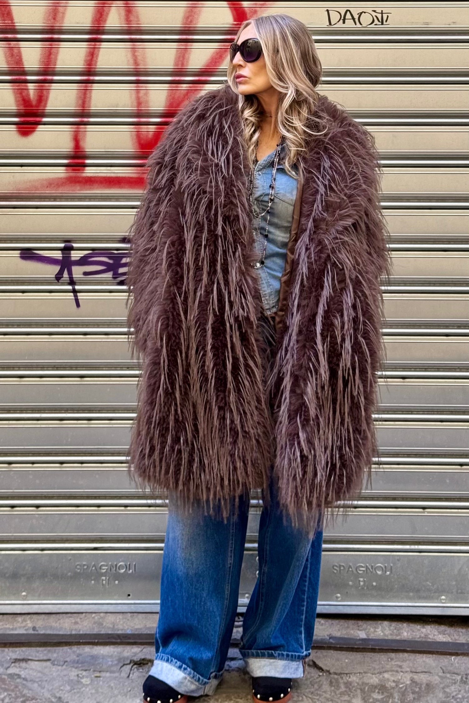 Eco-Pelliccia Marrone