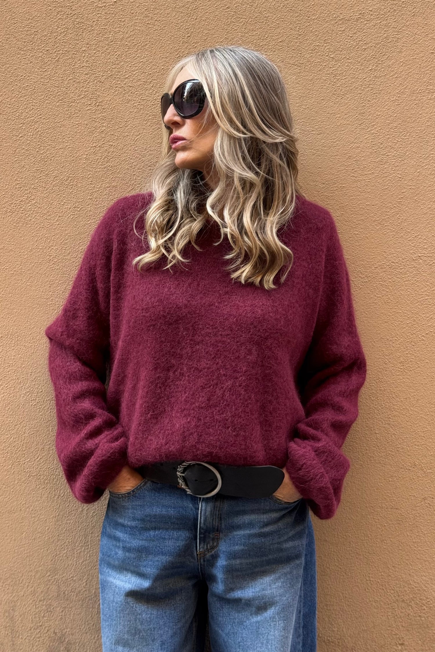 Maglione Alpaca Manica Lunga