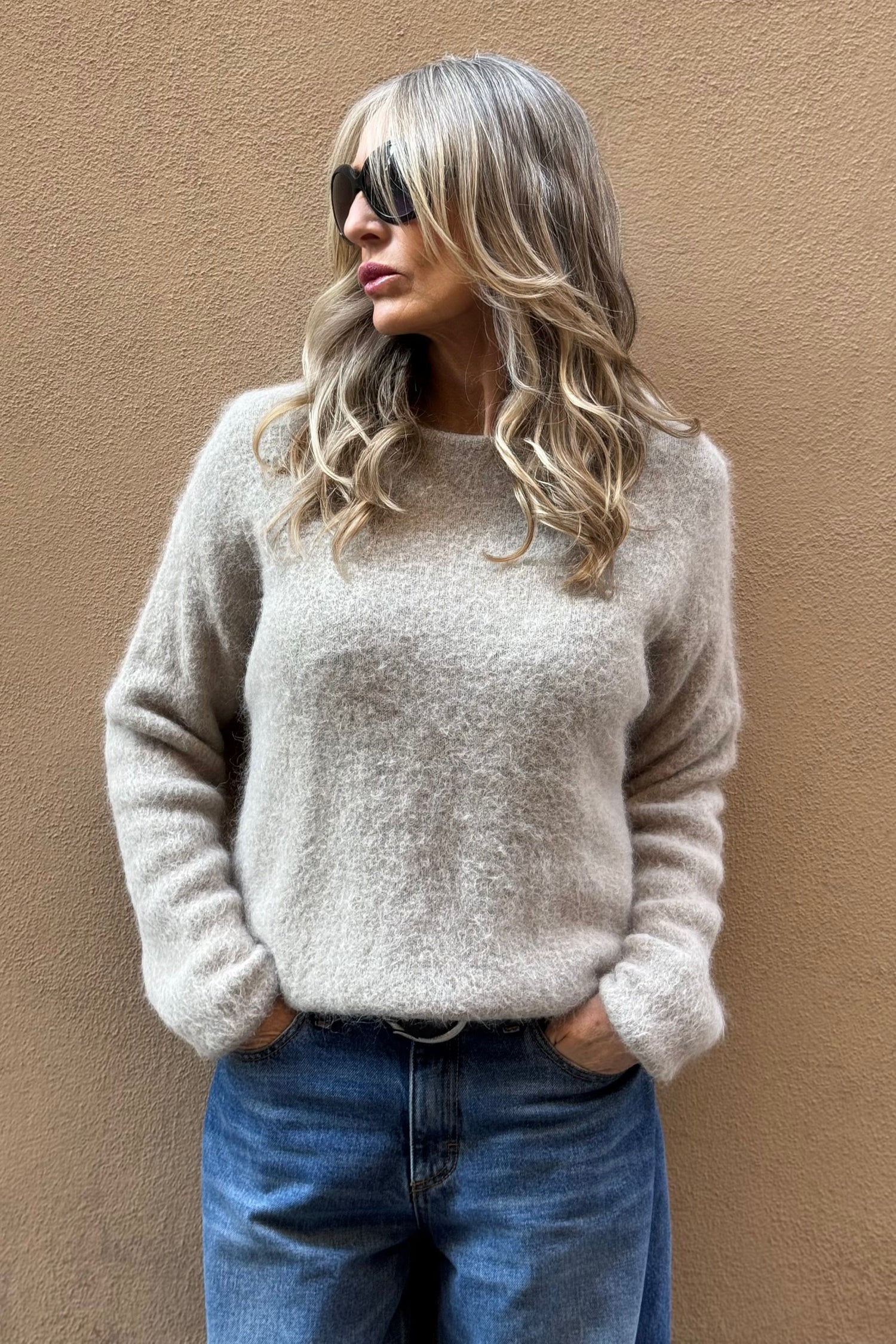 Maglione Alpaca Manica Lunga