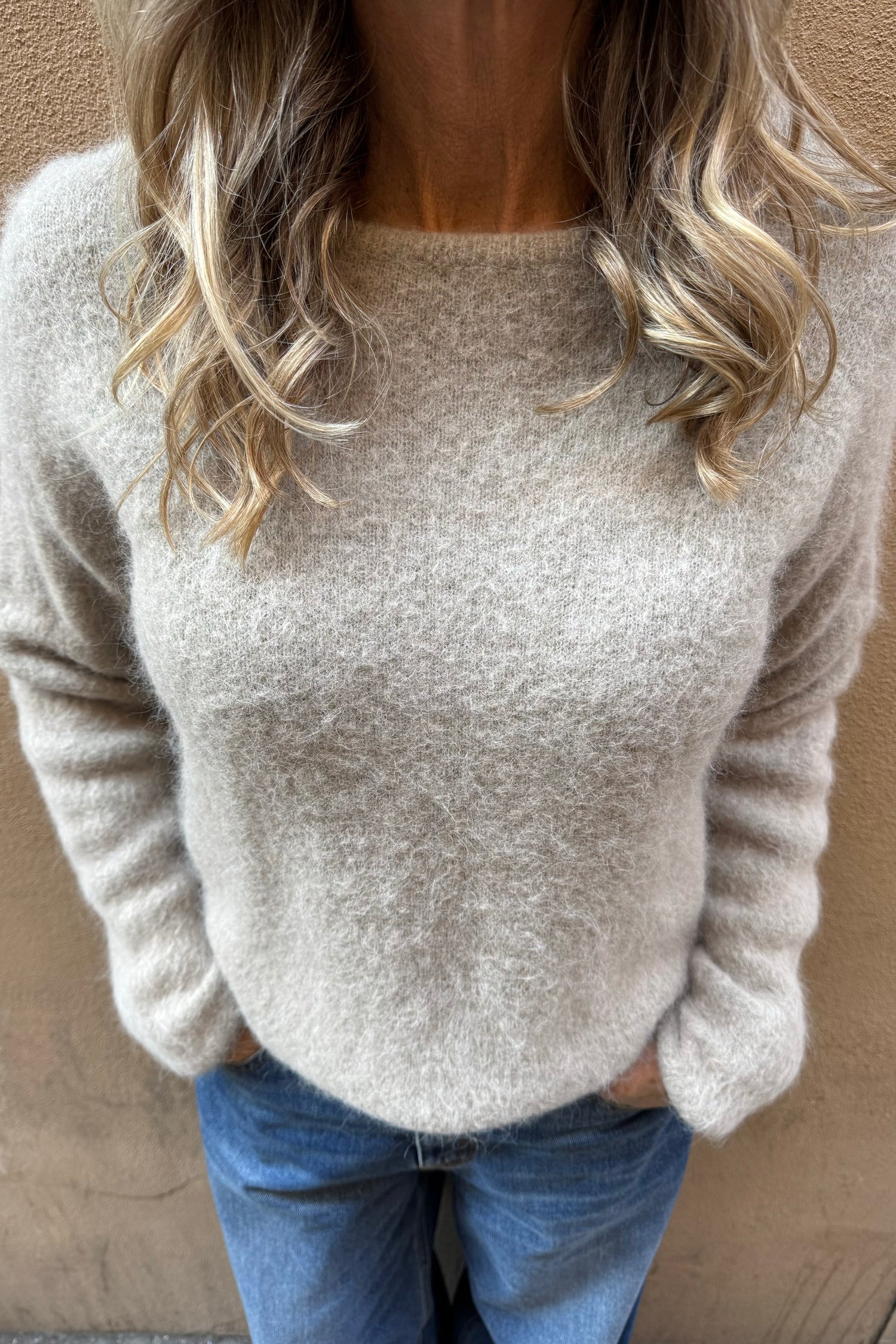 Maglione Alpaca Manica Lunga