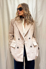 Blazer Doppiopetto Velluto Fiammato