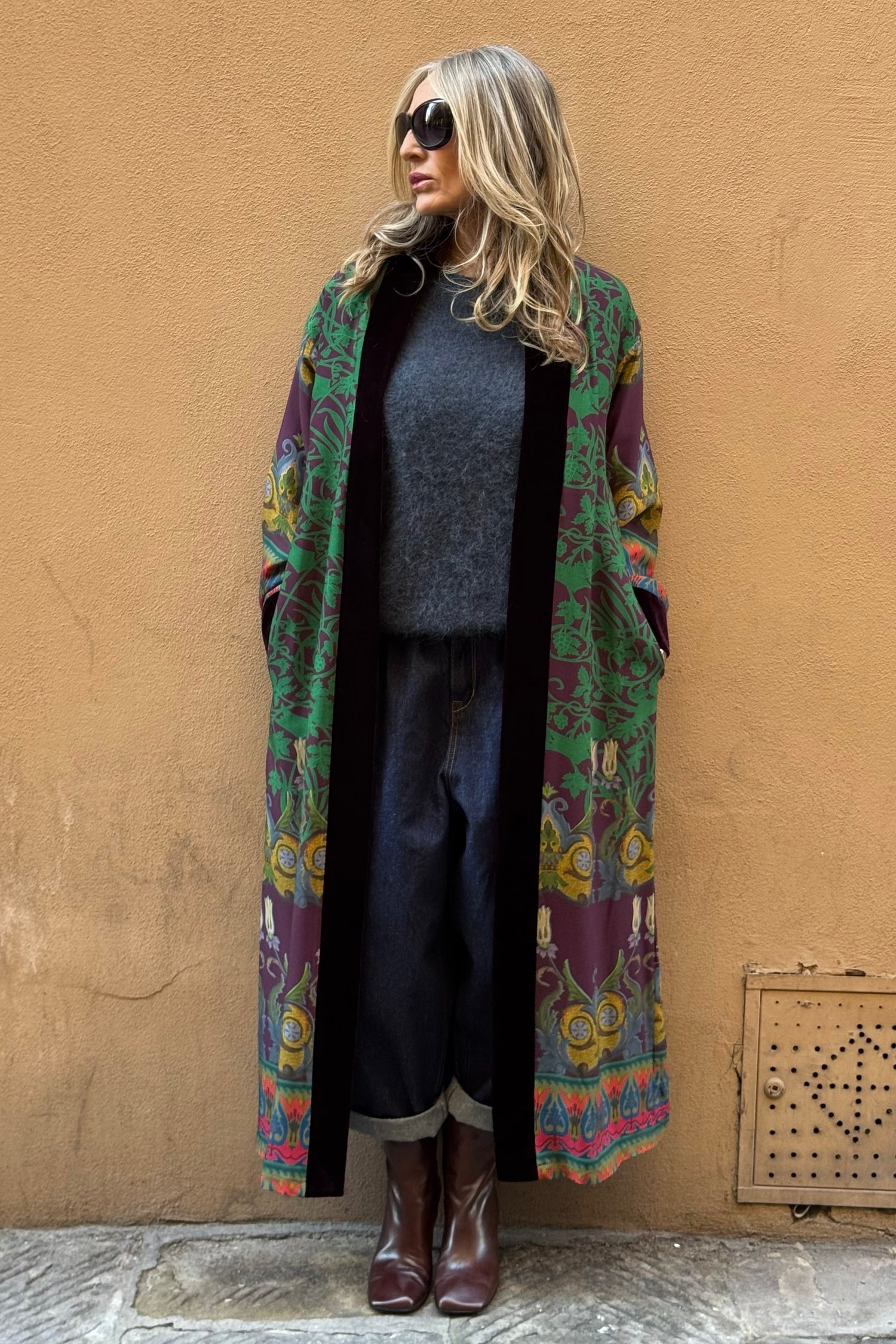 Kimono Fantasia bordo velluto