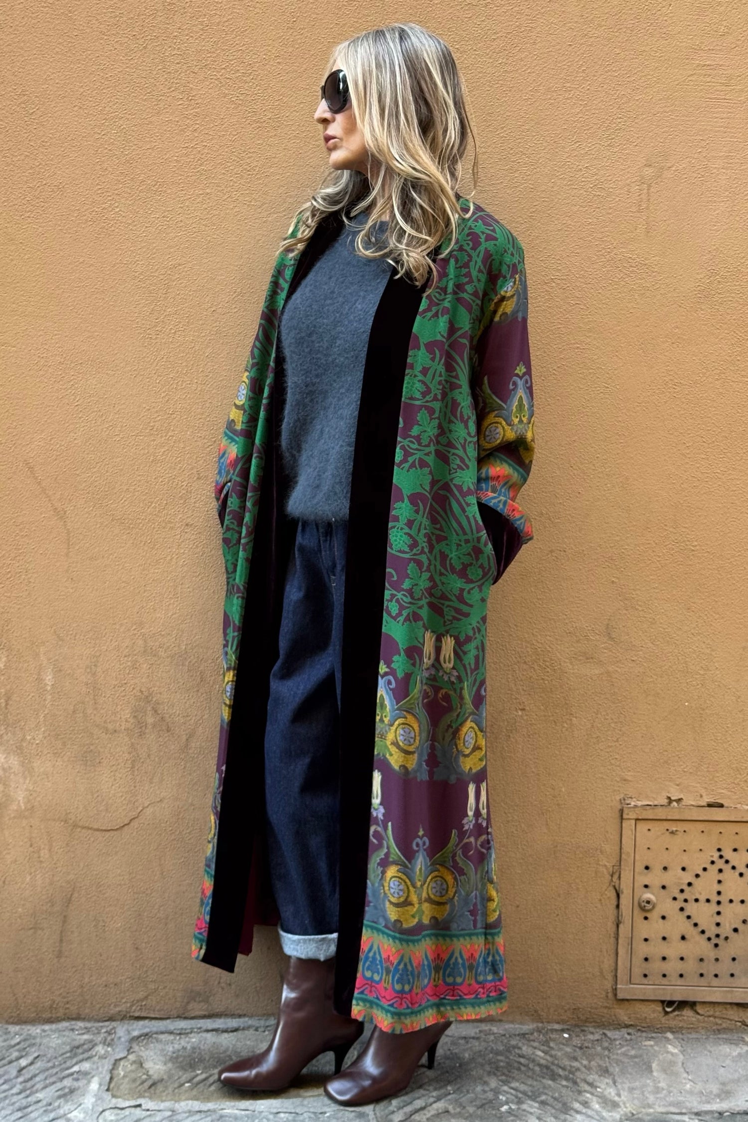 Kimono Fantasia bordo velluto