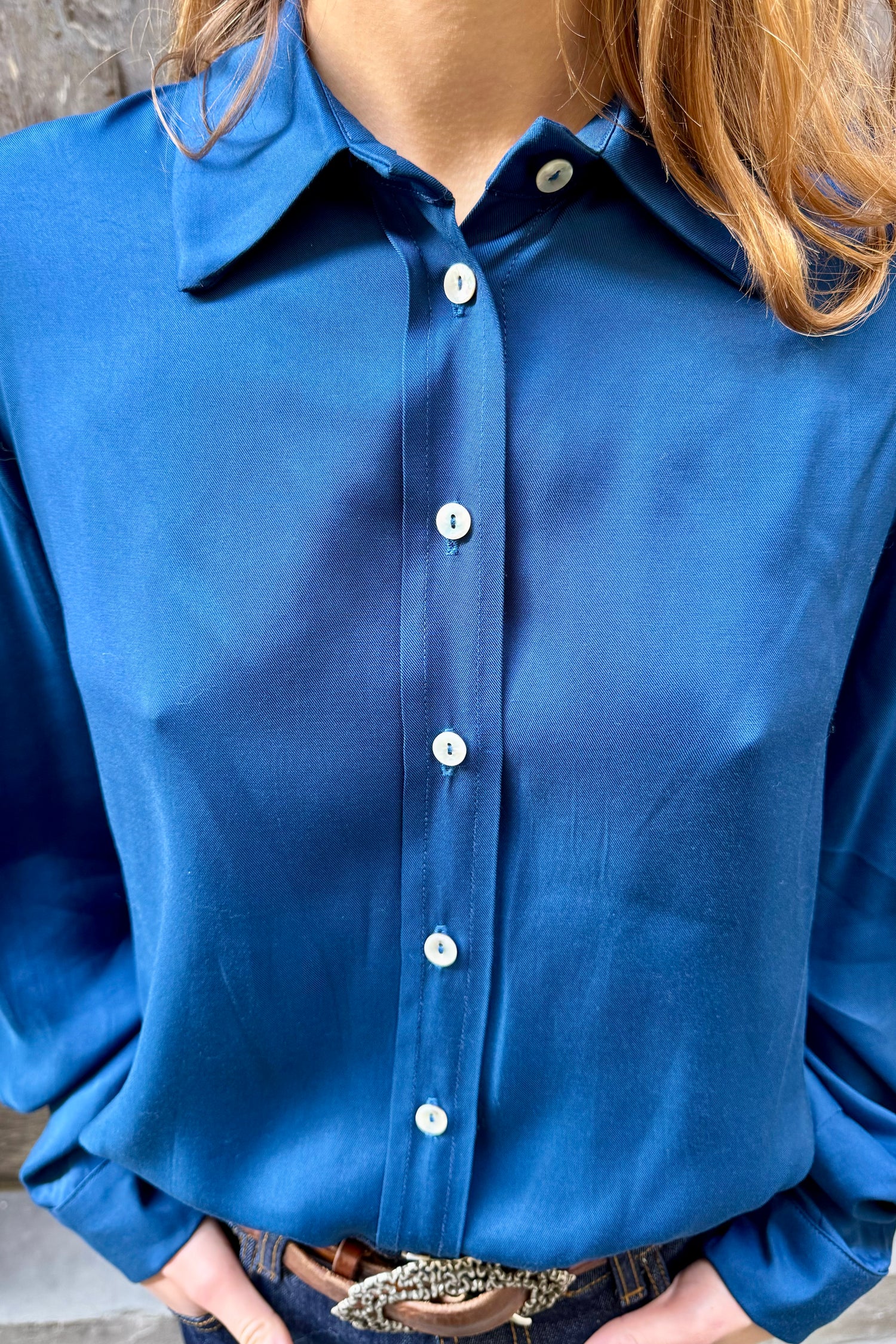 Camicia Viscosa Tinta Unita