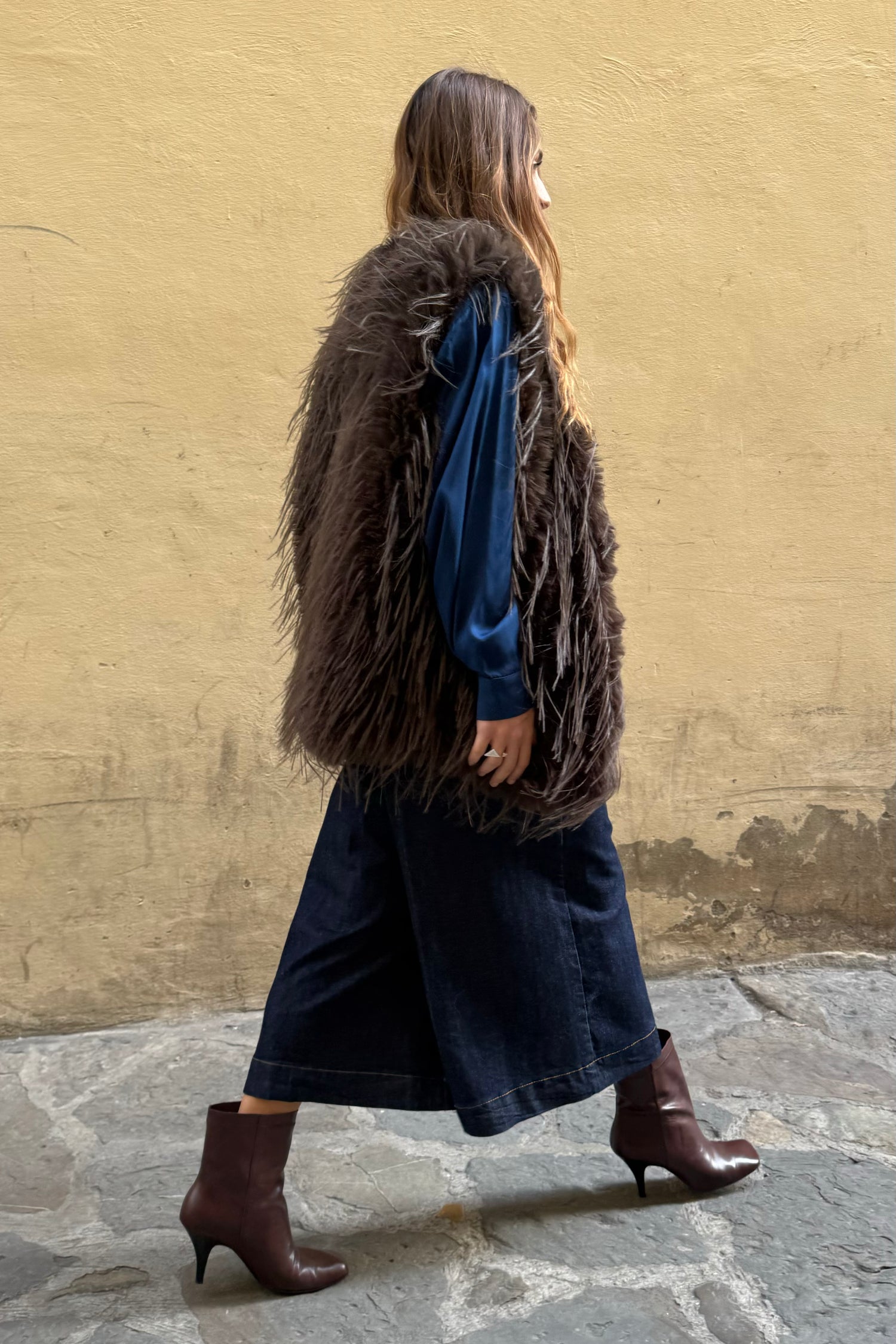 Gilet Eco Pelliccia Piumato