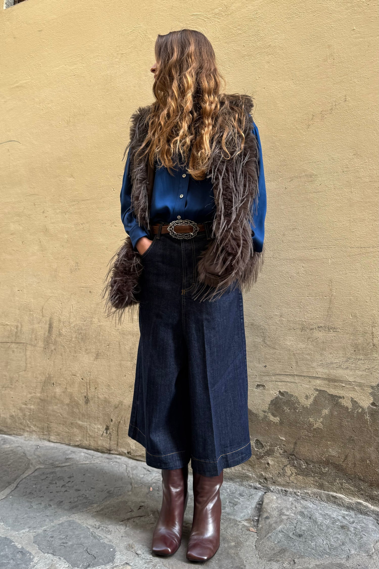 Gilet Eco Pelliccia Piumato