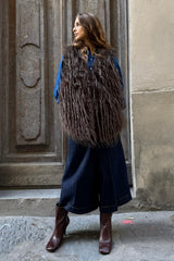 Gilet Eco Pelliccia Piumato