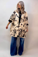 Giacca Kimono Fiori Acquerello