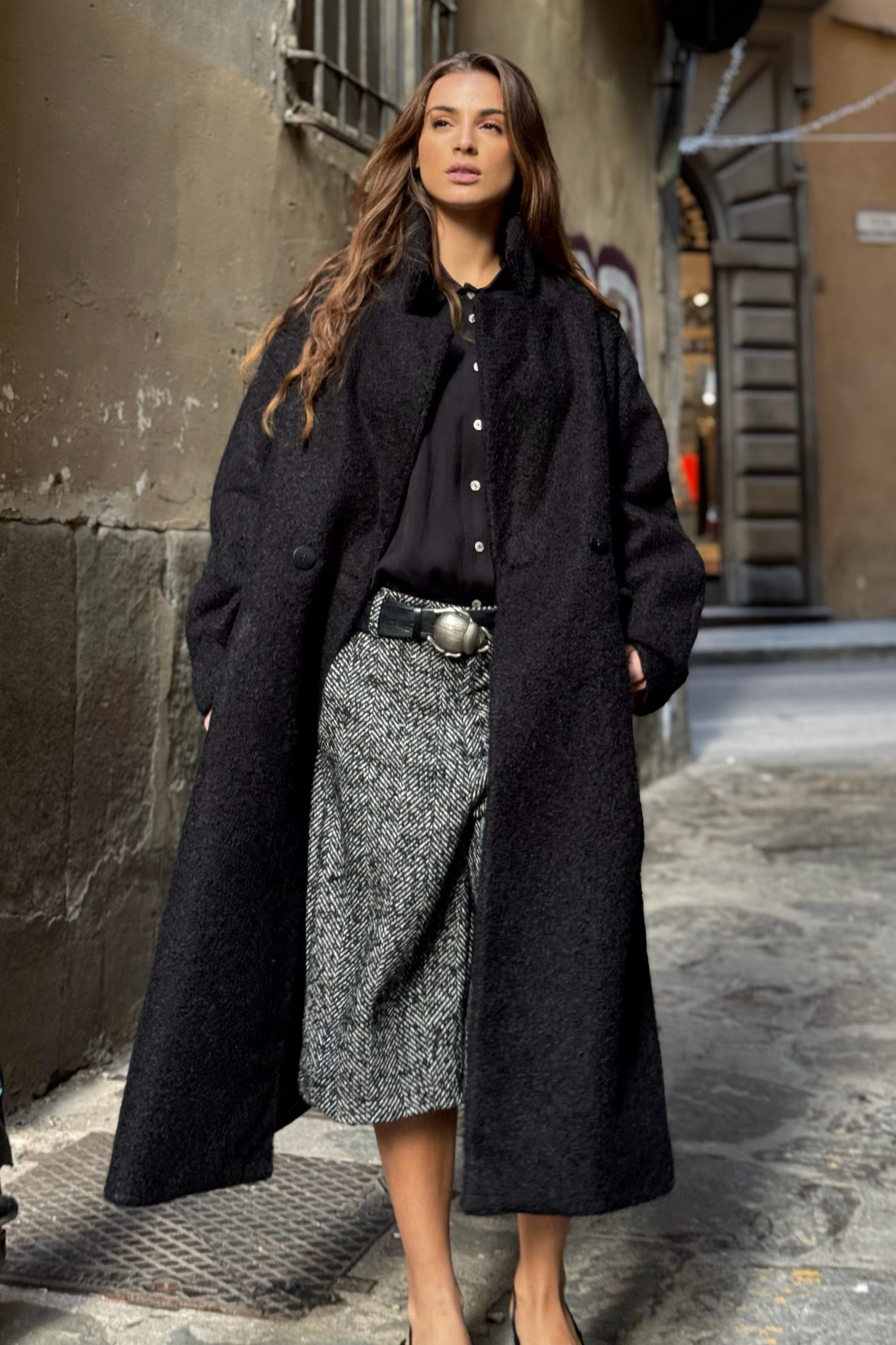Cappotto Monopetto Bouclé