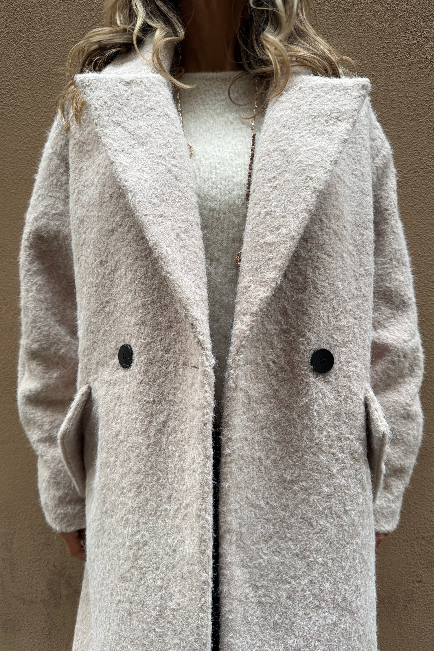 Cappotto Monopetto Bouclé