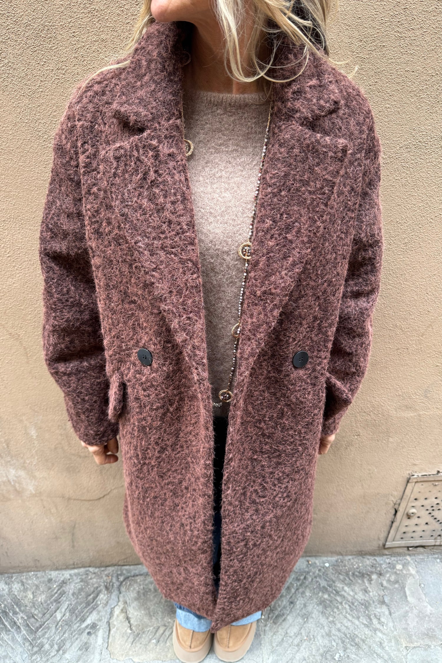 Cappotto Monopetto Bouclé
