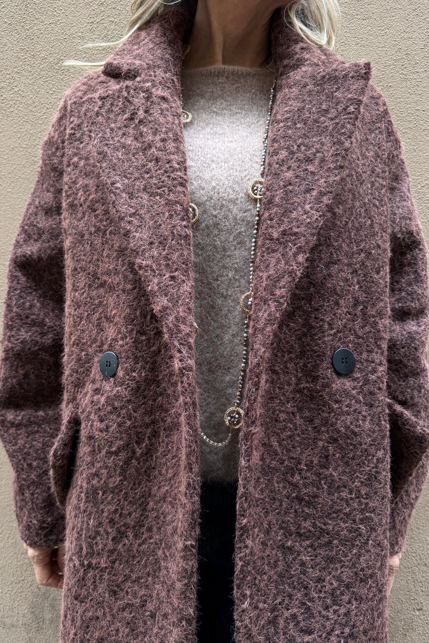 Cappotto Monopetto Bouclé