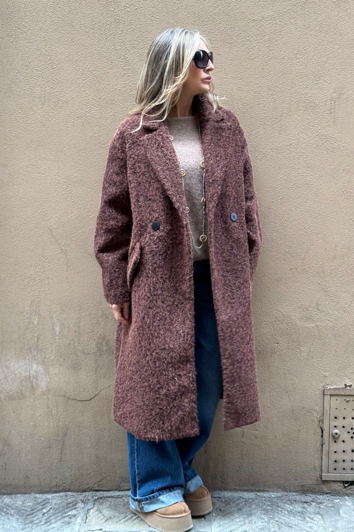Cappotto Monopetto Bouclé