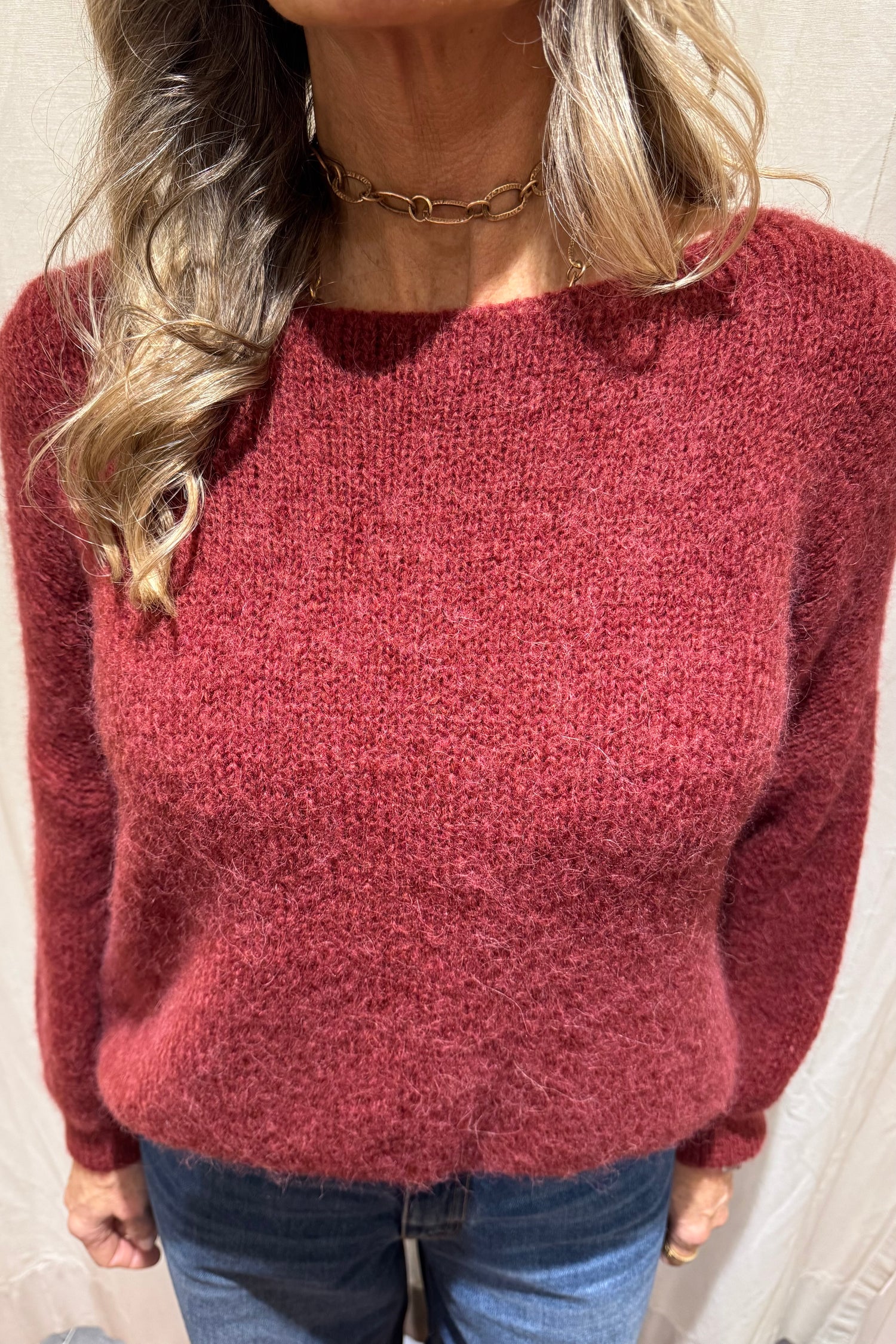 Maglione Scollato Alpaca