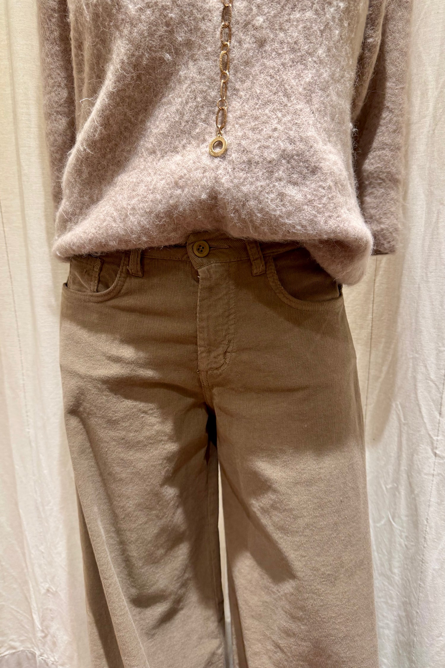 Pantalone Ampio Velluto 5 Tasche