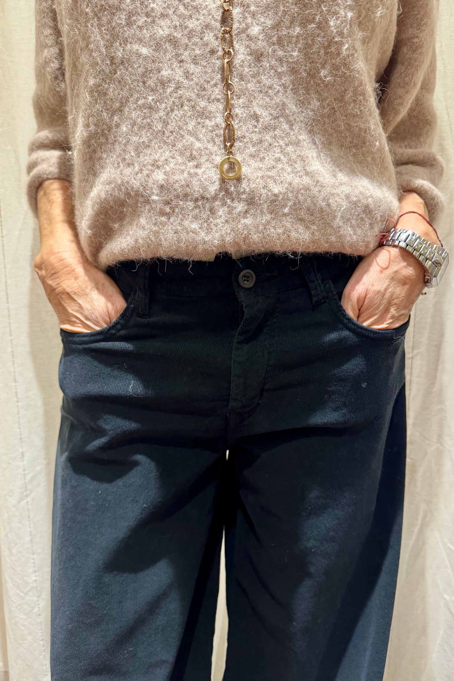 Pantalone Ampio Velluto 5 Tasche