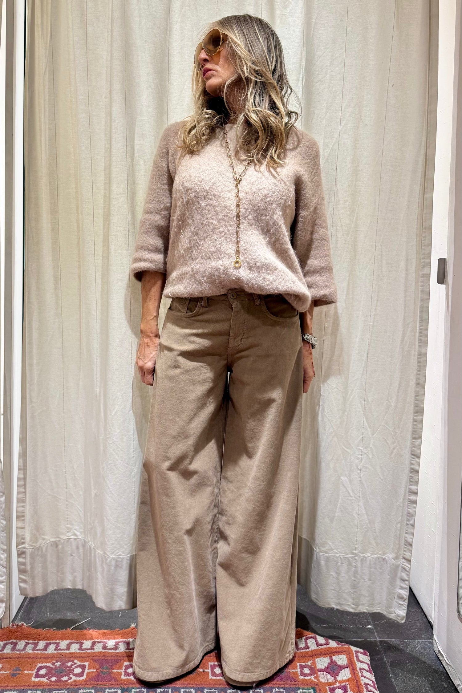 Pantalone Ampio Velluto 5 Tasche