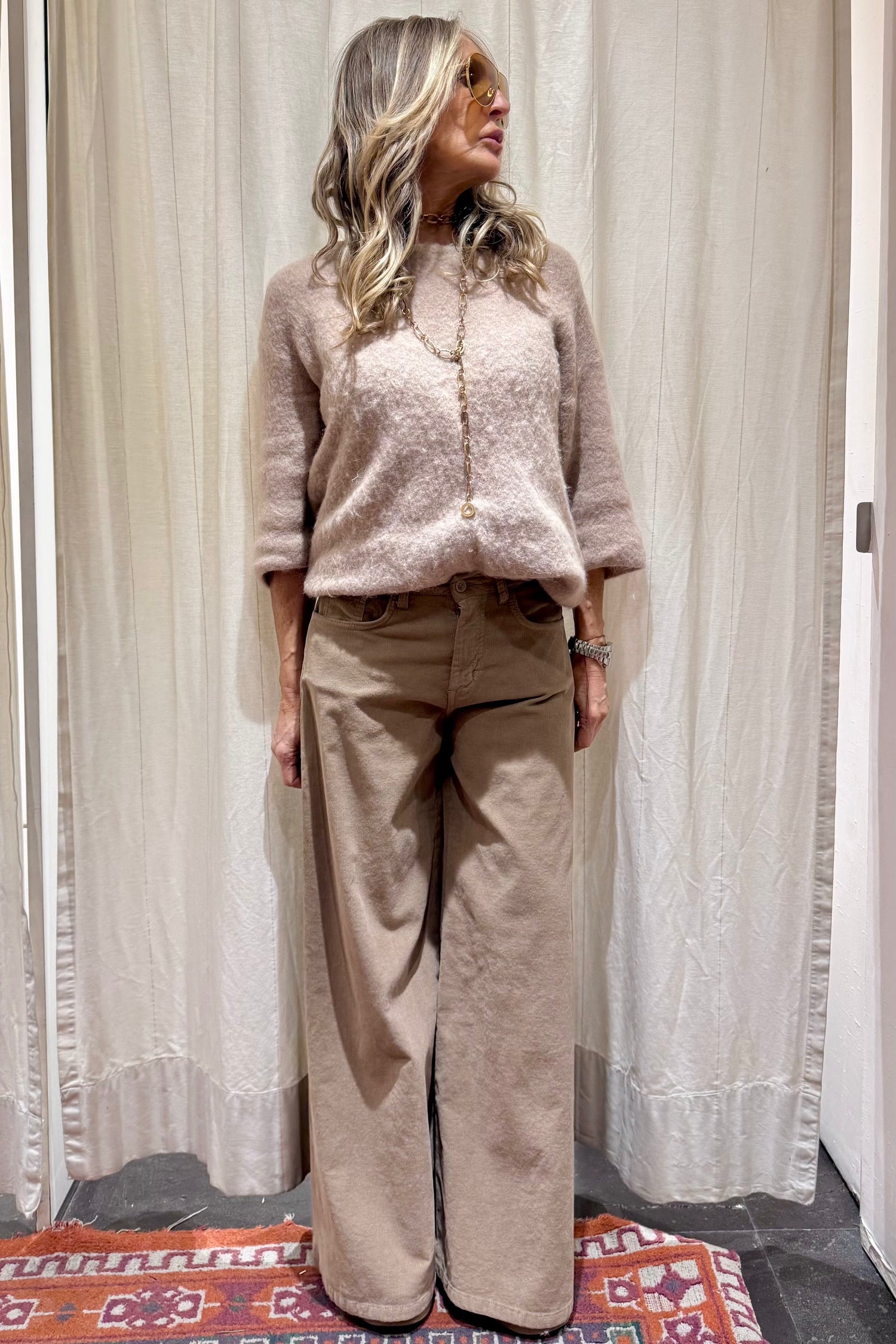 Pantalone Ampio Velluto 5 Tasche