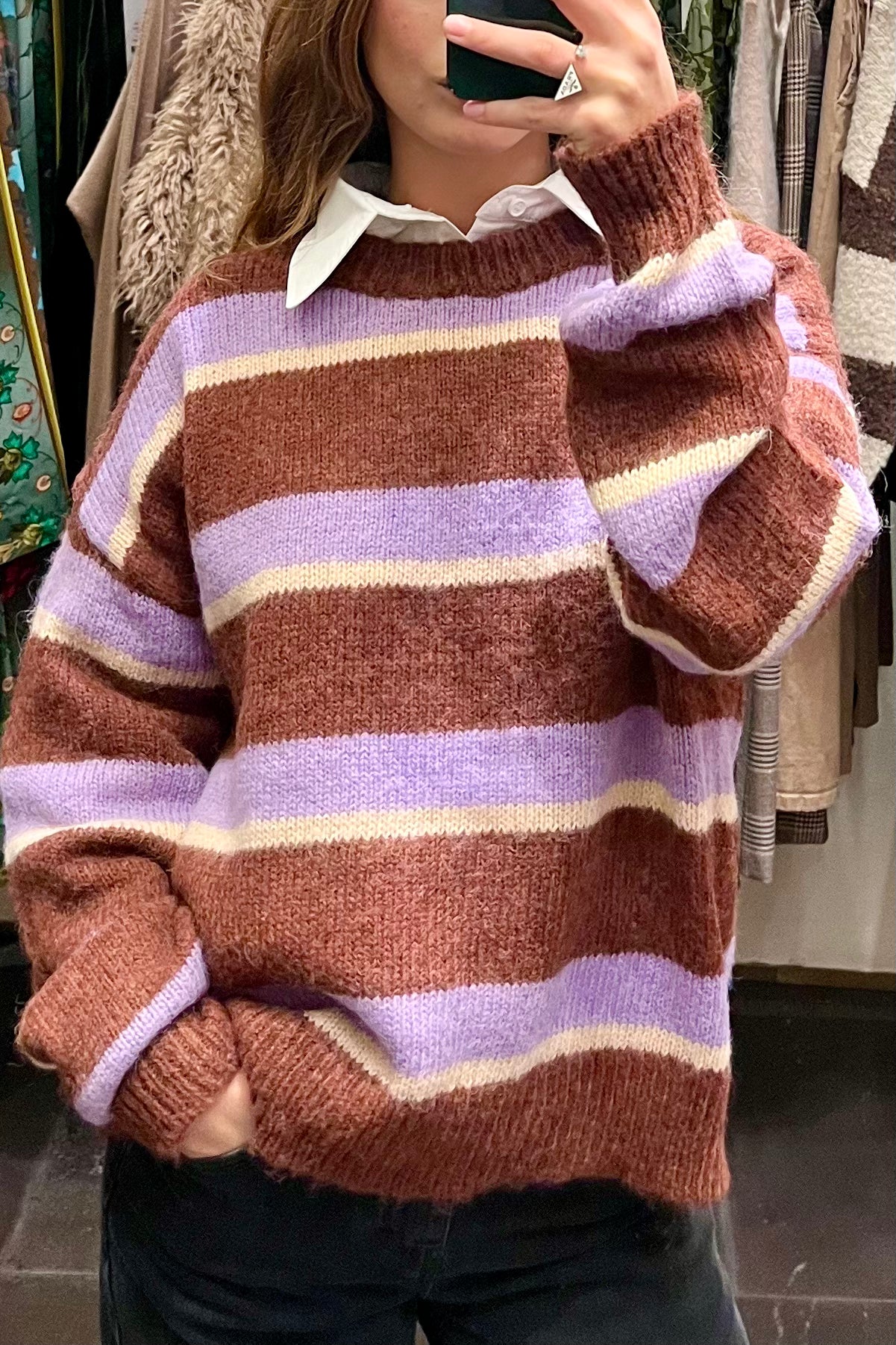 Maglione Righe Grandi