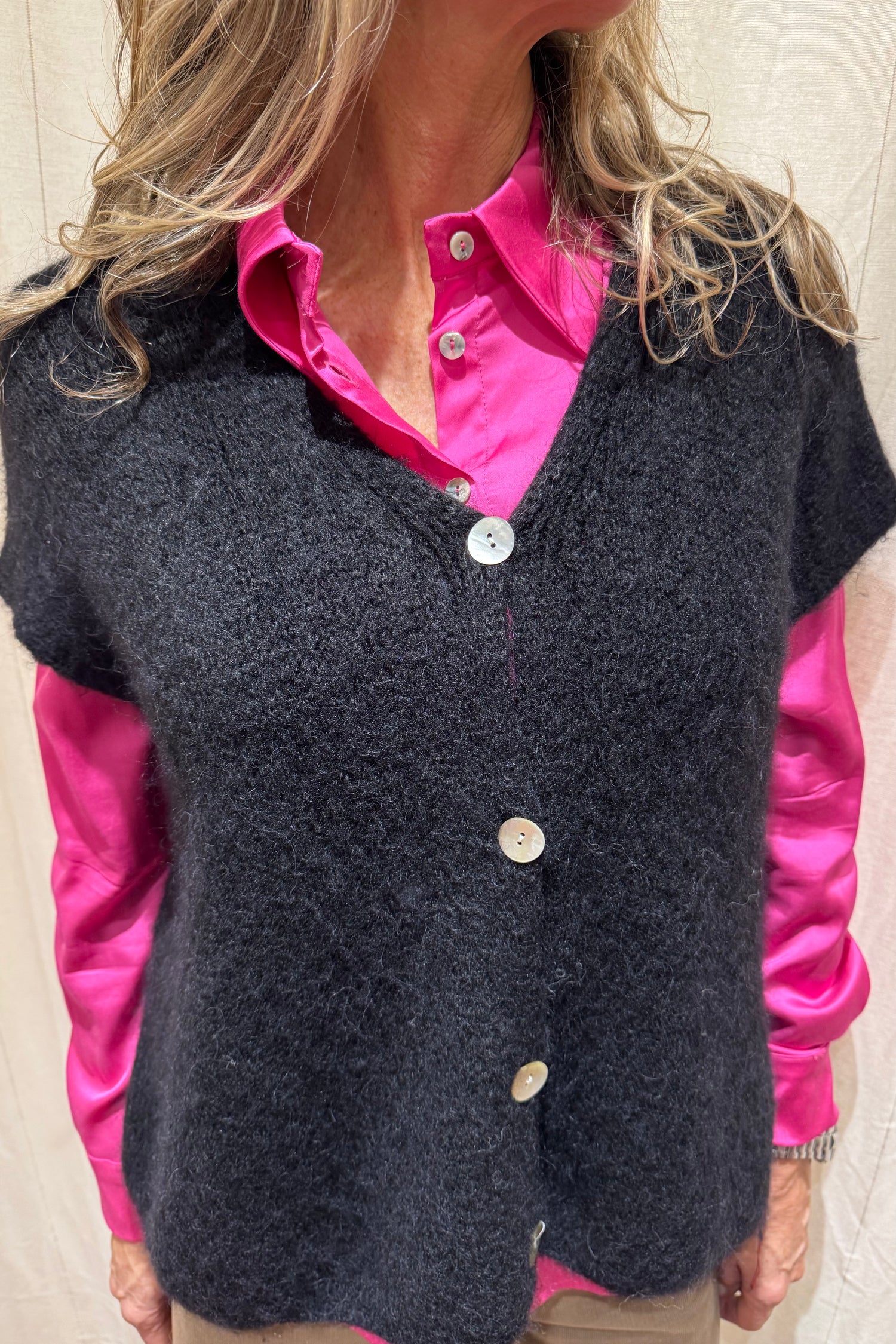 Gilet Bottoni Alpaca