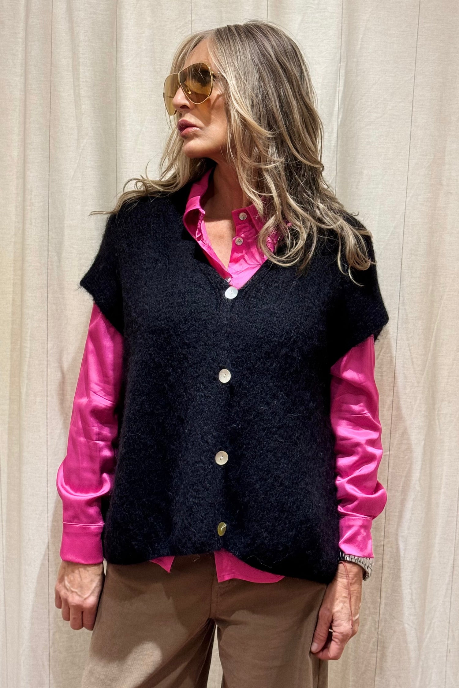 Gilet Bottoni Alpaca