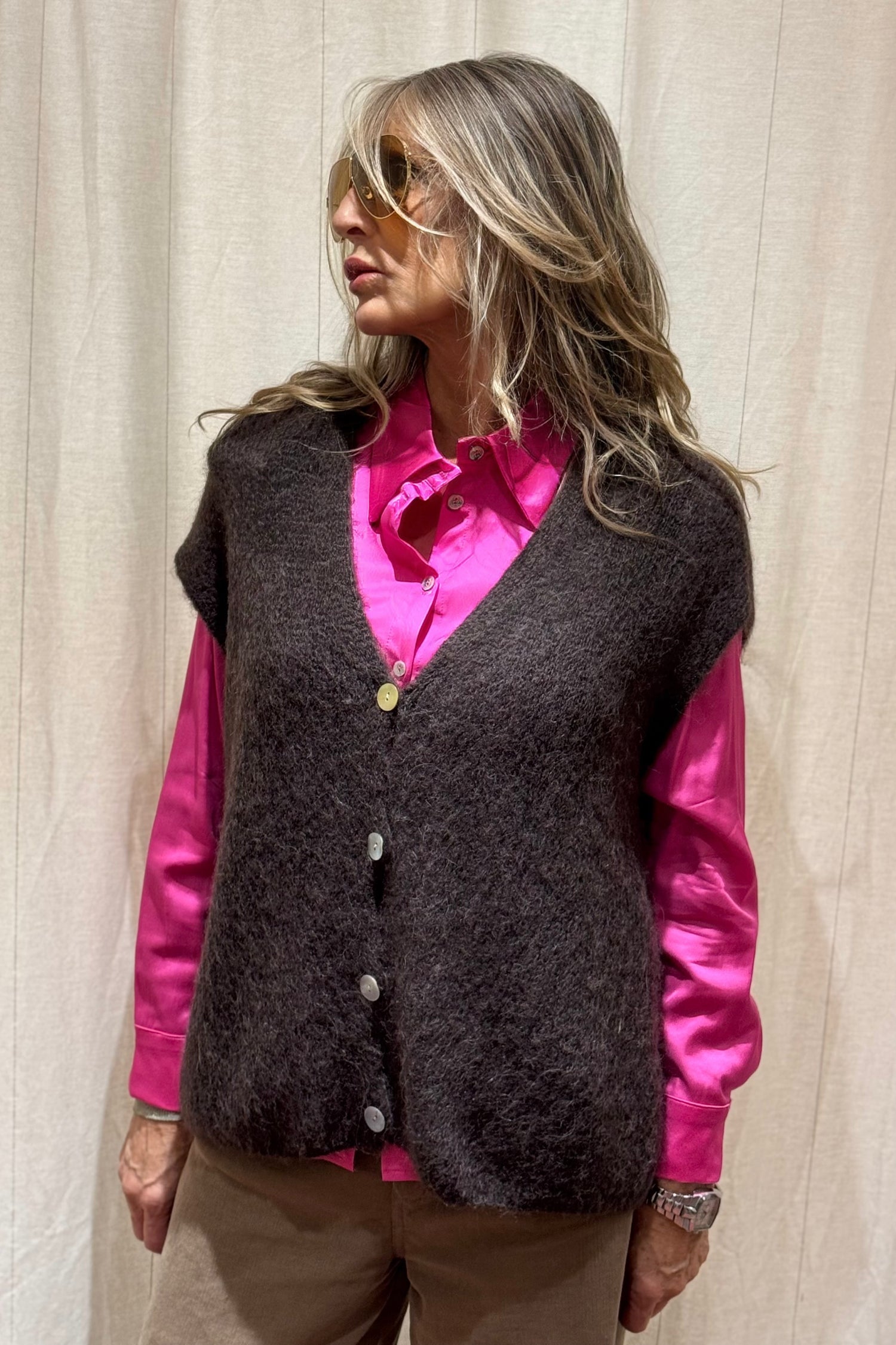 Gilet Bottoni Alpaca