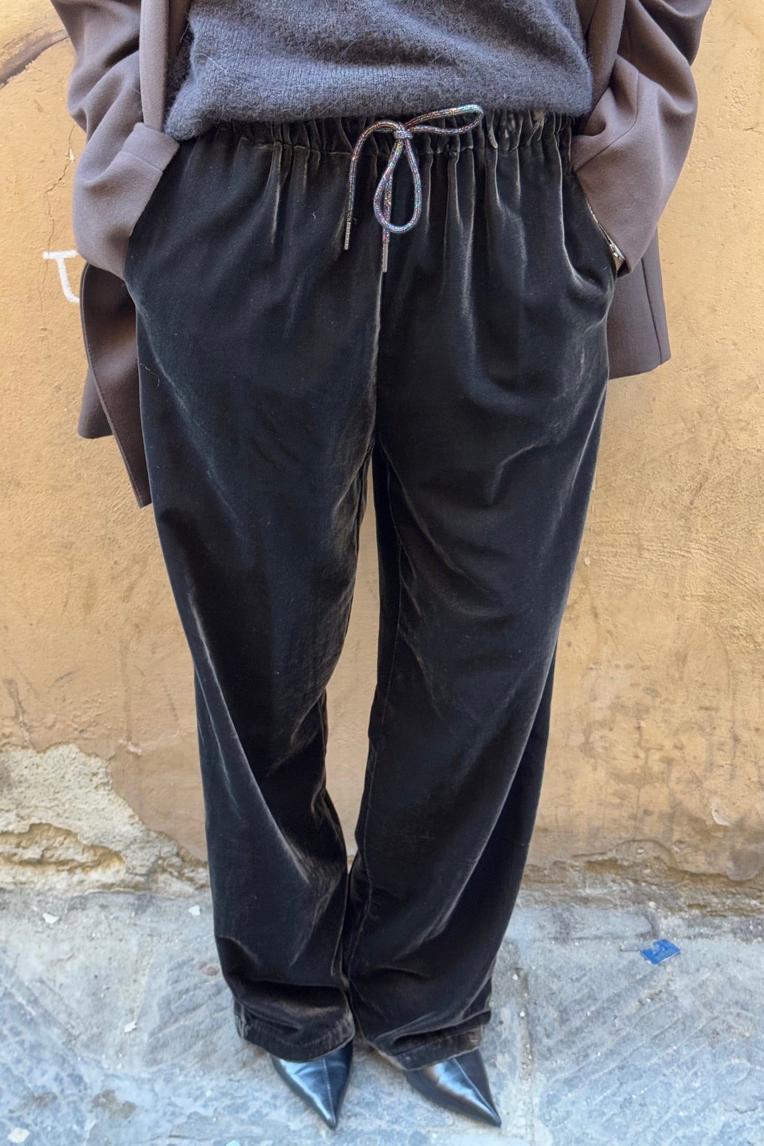 Pantalone Coulisse Velluto Liscio