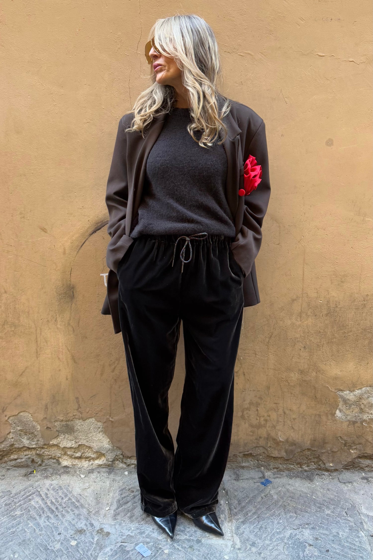 Pantalone Coulisse Velluto Liscio
