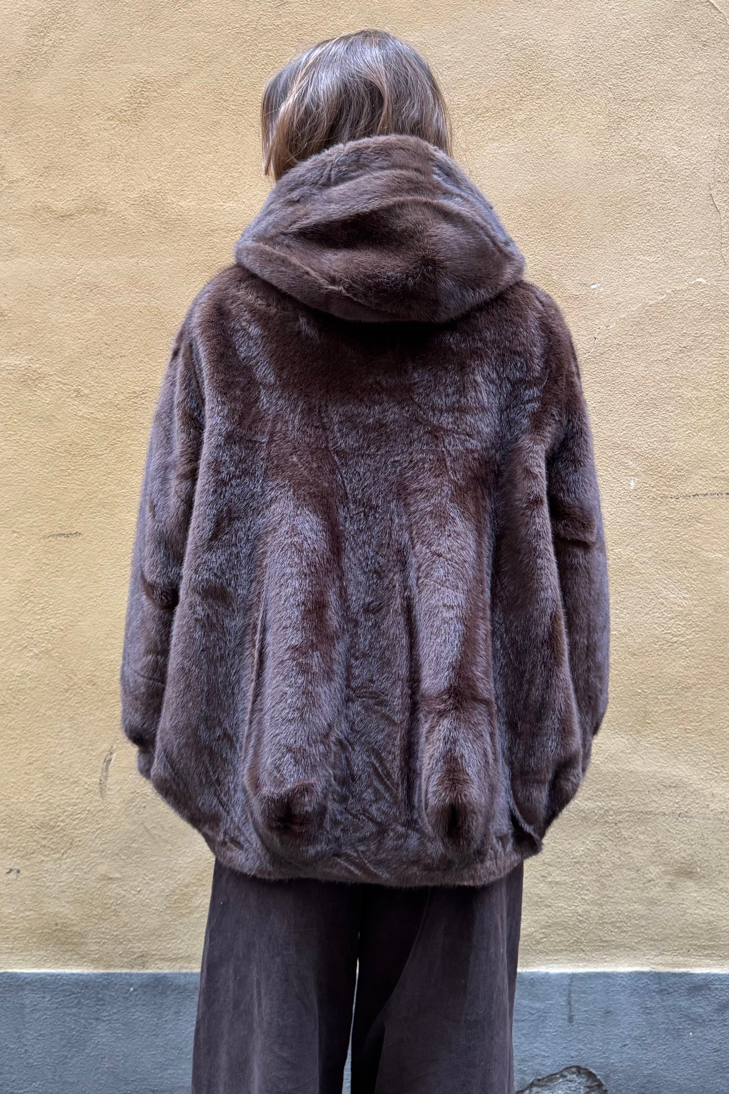 Giacca Cappuccio Eco Visone