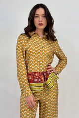 Camicia Viscosa Fantasia Geometrica