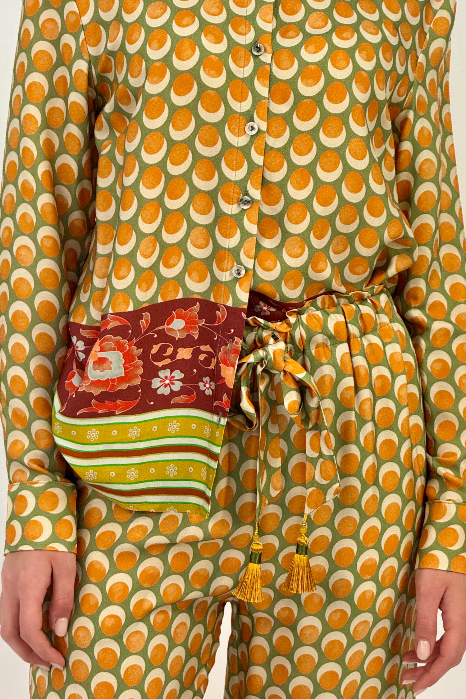 Pantalone Viscosa Fantasia Geometrica